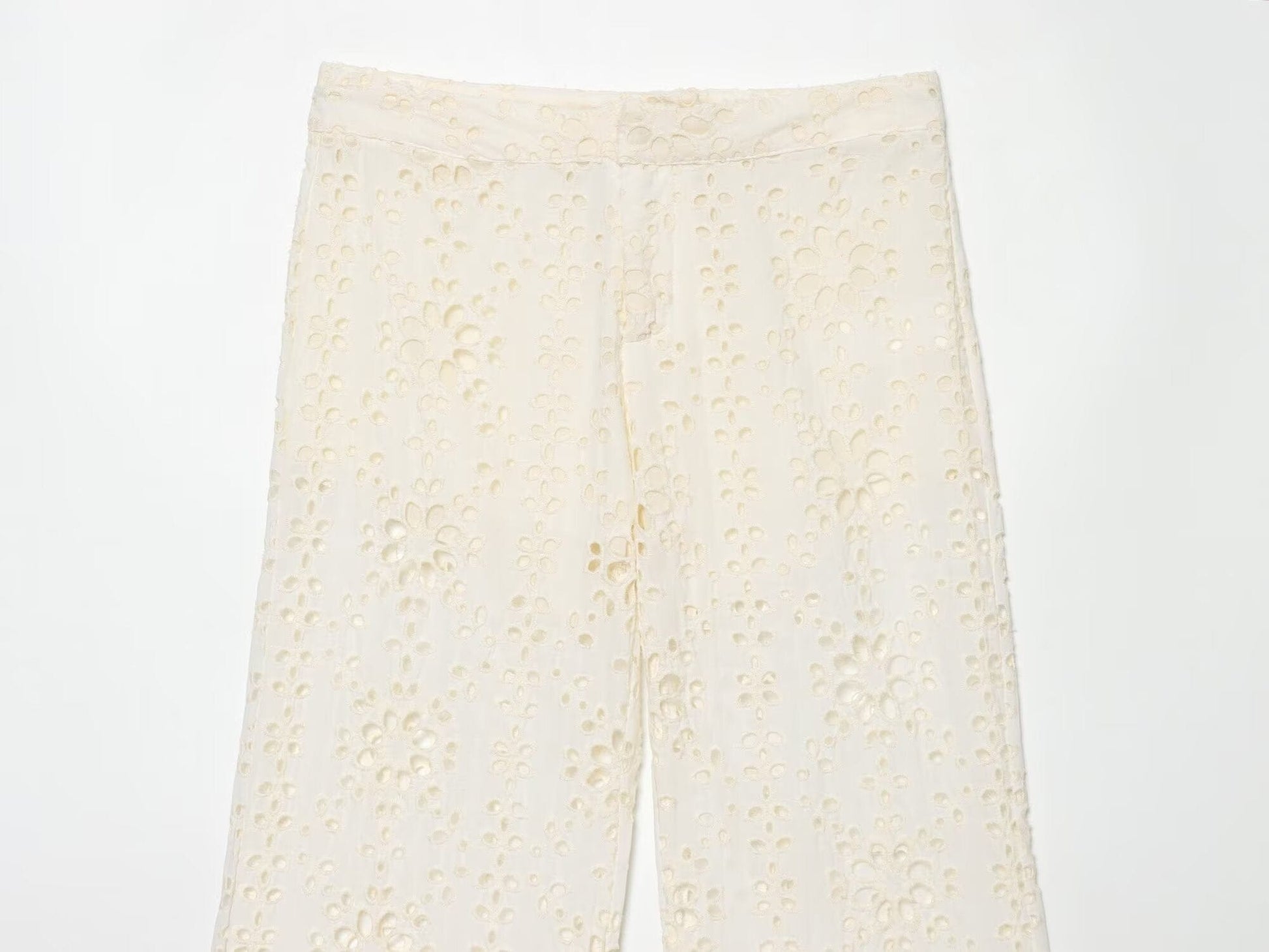 Slim Fit Embroidery Bell Bottom Pants The Nichole Collection
