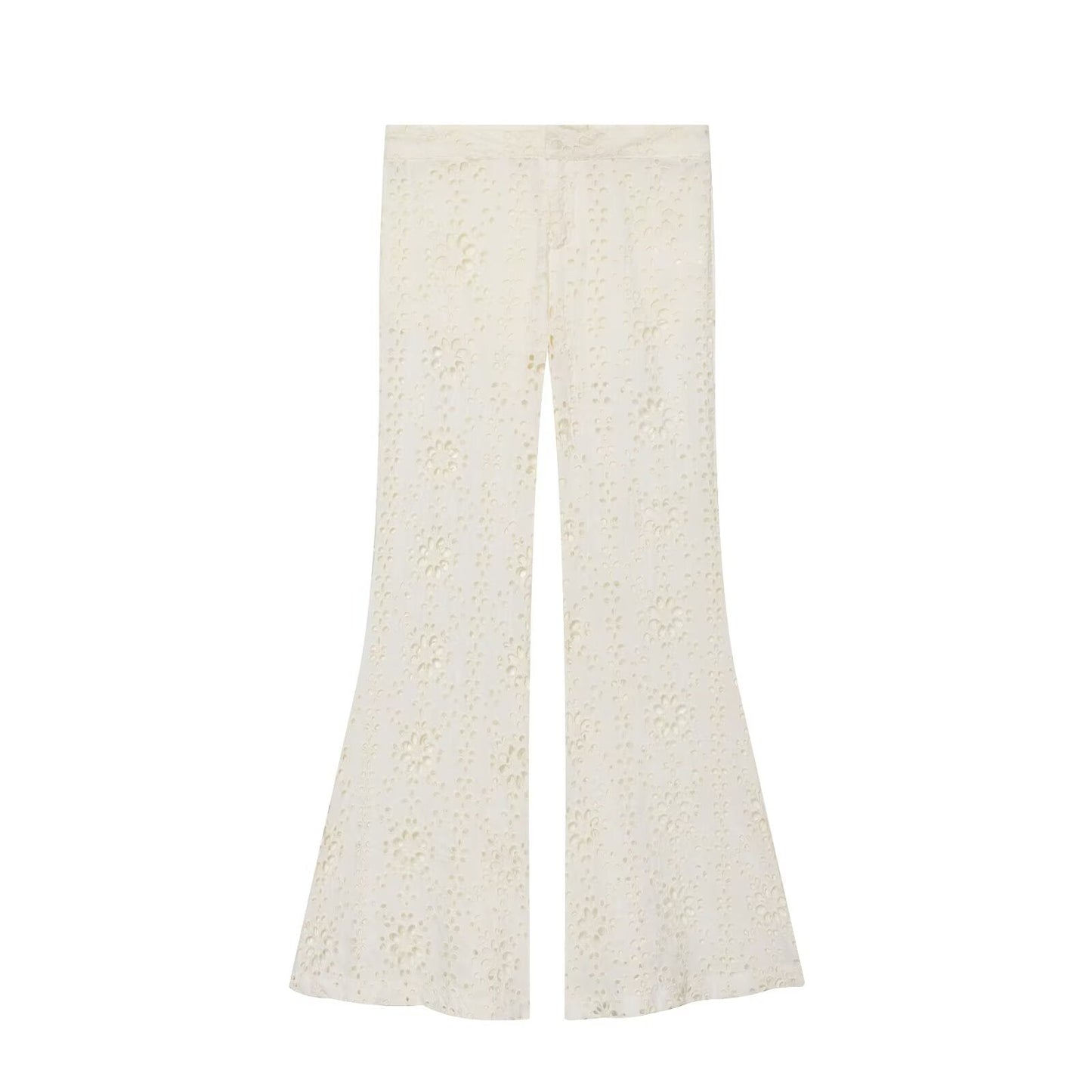 Slim Fit Embroidery Bell Bottom Pants The Nichole Collection