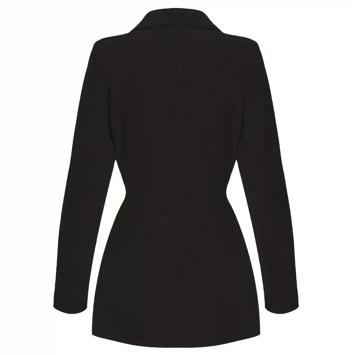 Slim-Fit Lapel Collar Blazer - Black / S