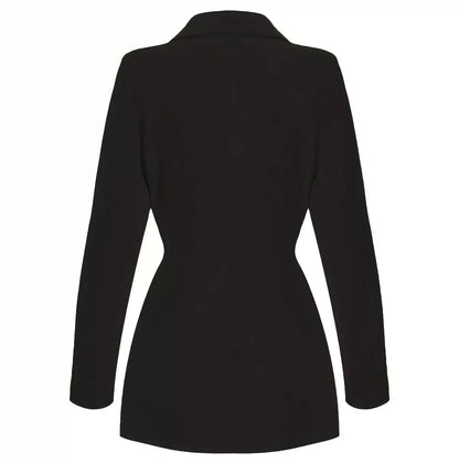 Slim-Fit Lapel Collar Blazer - Black / S