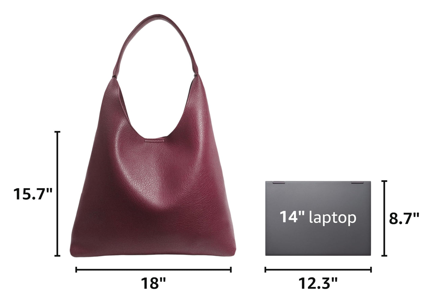 Slouchy Vegan Leather Hobo Bag The Nichole Collection