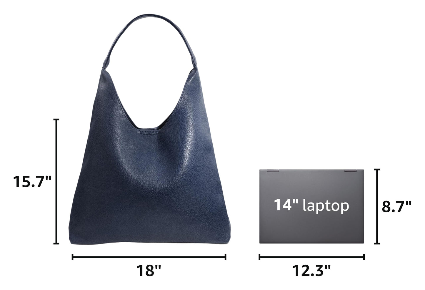 Slouchy Vegan Leather Hobo Bag The Nichole Collection