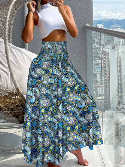 Smocked Waist Wide-Leg Pants with Pockets The Nichole Collection - Official Site
