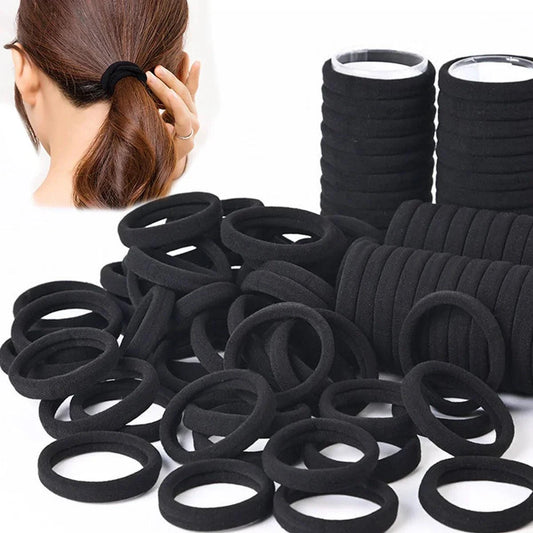 Soft Elastic Hair Bands Black / 50pcs The Nichole Collection