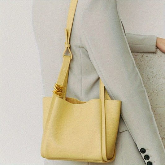 Soft Genuine Leather Hook Bucket Crossbody Tote The Nichole Collection