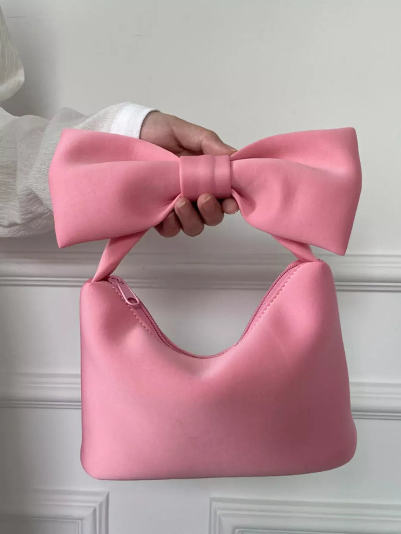 Solid Color Bow Handbag The Nichole Collection