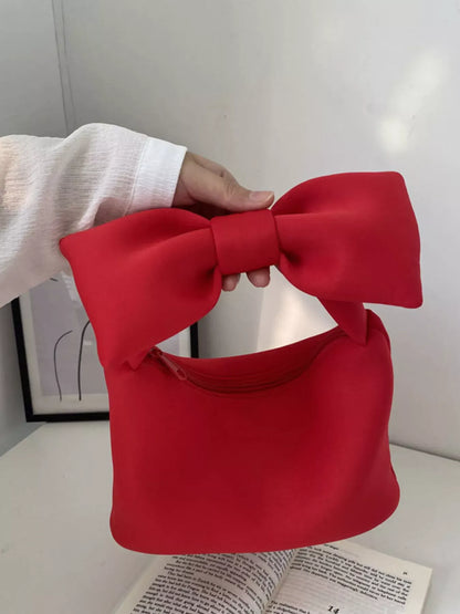 Solid Color Bow Handbag The Nichole Collection