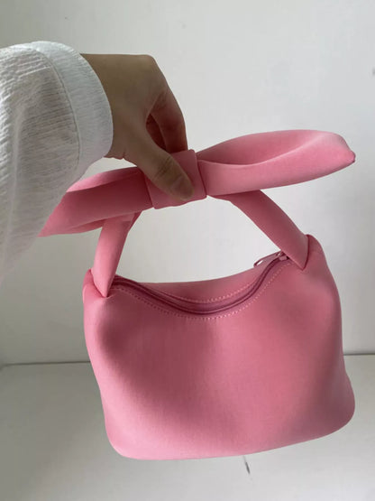 Solid Color Bow Handbag The Nichole Collection