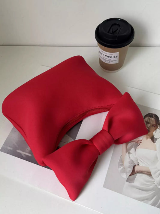 Solid Color Bow Handbag The Nichole Collection