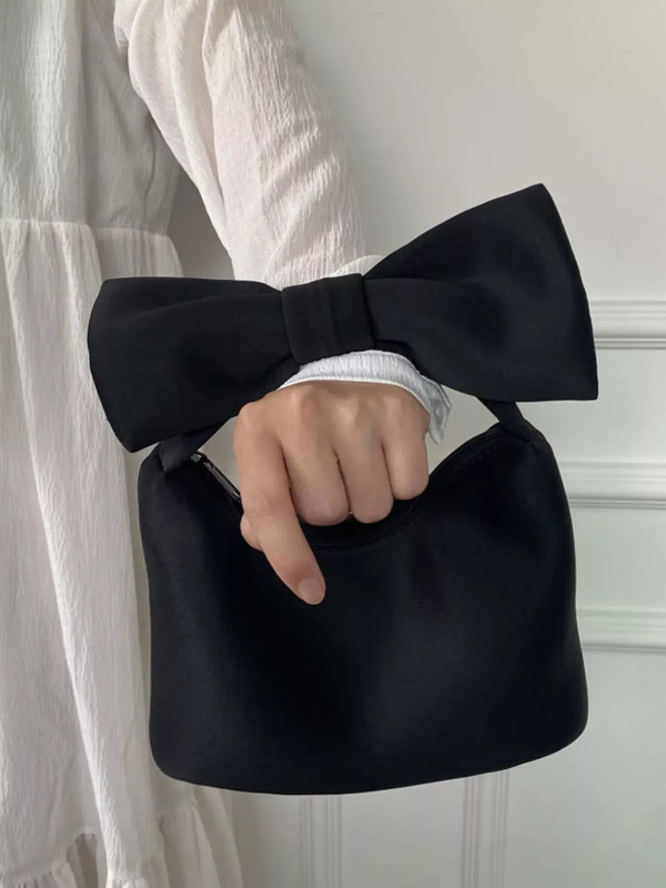 Solid Color Bow Handbag The Nichole Collection