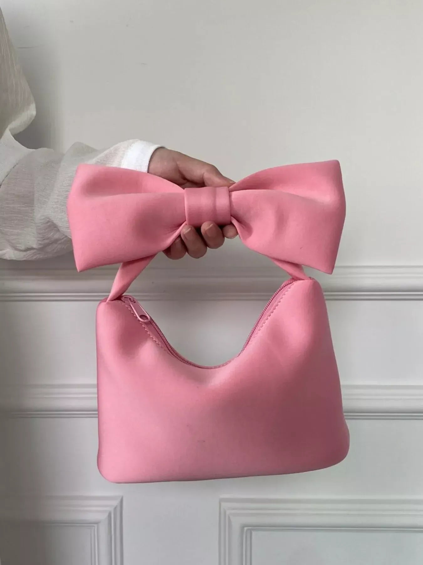 Solid Color Bow Handbag The Nichole Collection