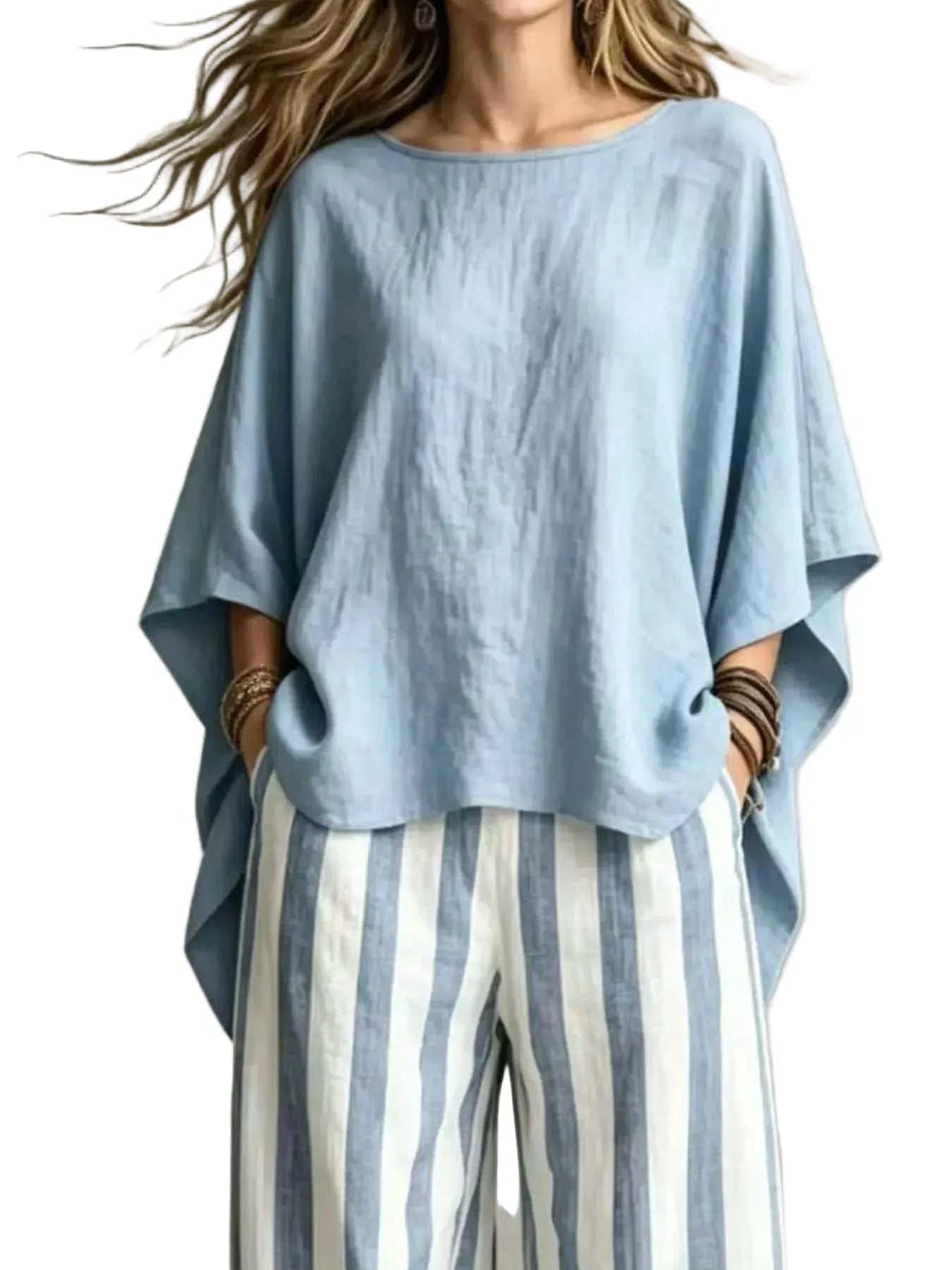 Solid Color Two-Piece Top & Pants Set The Nichole Collection - Official Site