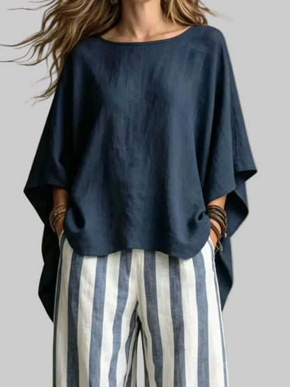 Solid Color Two-Piece Top & Pants Set The Nichole Collection - Official Site