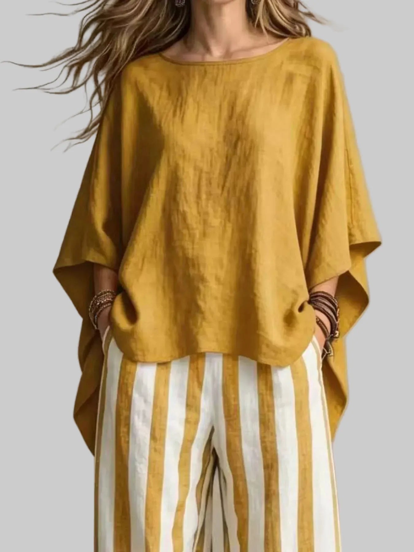 Solid Color Two-Piece Top & Pants Set The Nichole Collection - Official Site