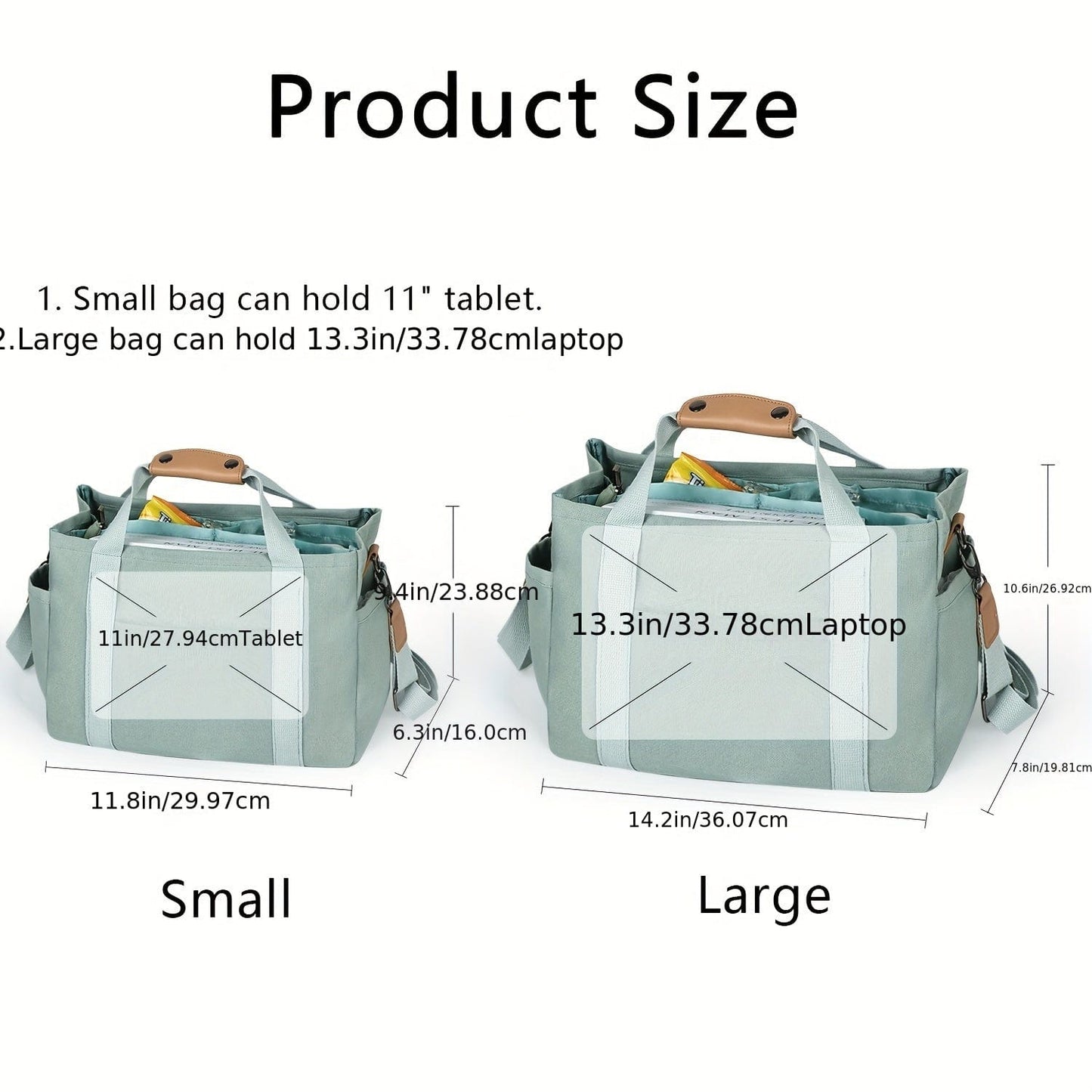 Spacious Multi-Pocket Tote Bag for Women – Work & Travel Handbag with Adjustable Crossbody Strap The Nichole Collection