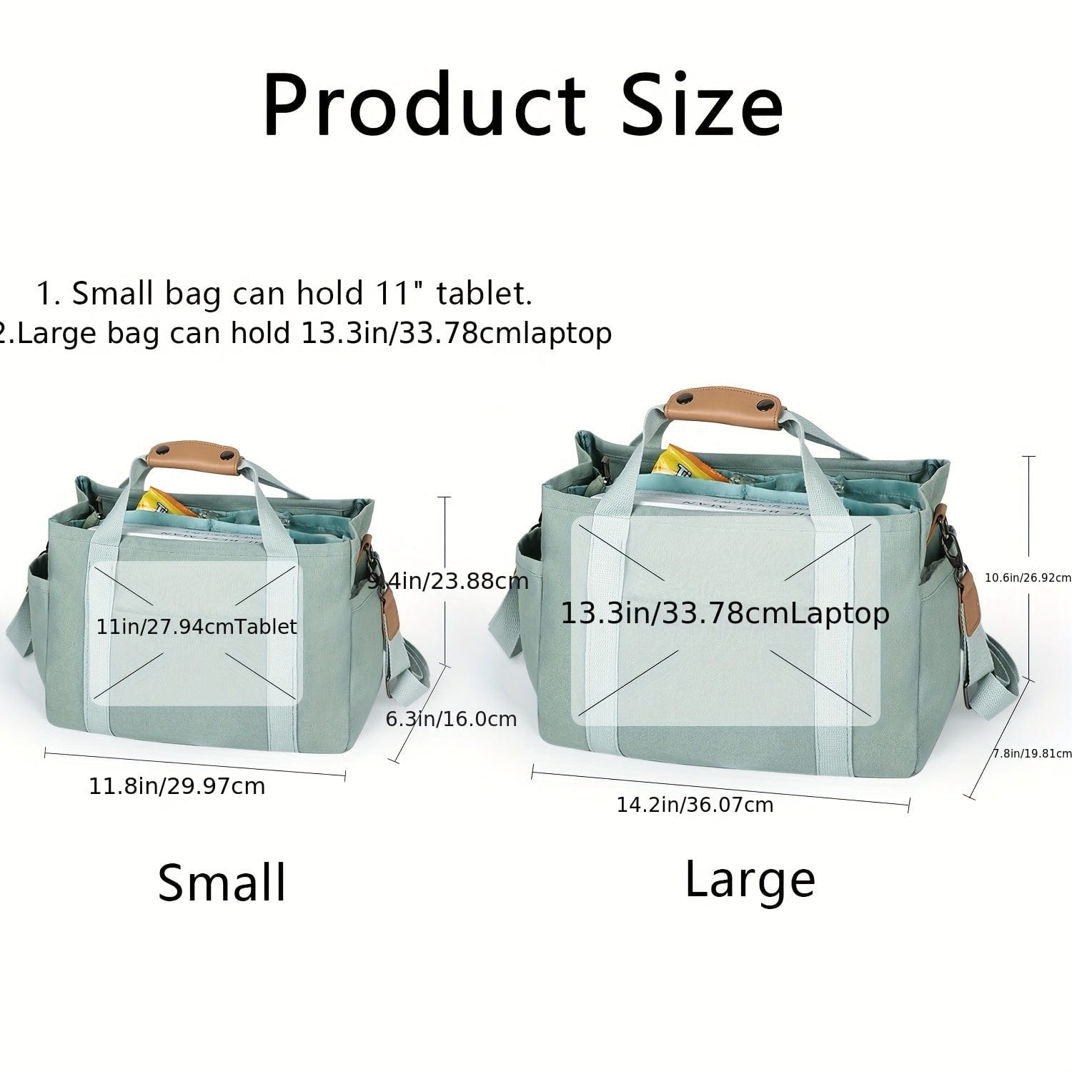 Spacious Multi-Pocket Tote Bag for Women – Work & Travel Handbag with Adjustable Crossbody Strap The Nichole Collection