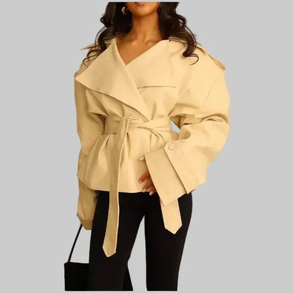 Spring Cropped Trench Coat The Nichole Collection