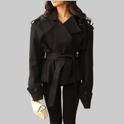 Spring Cropped Trench Coat The Nichole Collection