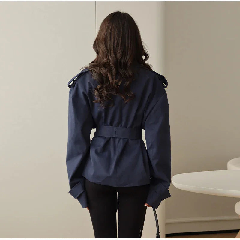 Spring Cropped Trench Coat The Nichole Collection