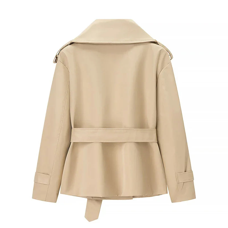 Spring Cropped Trench Coat The Nichole Collection