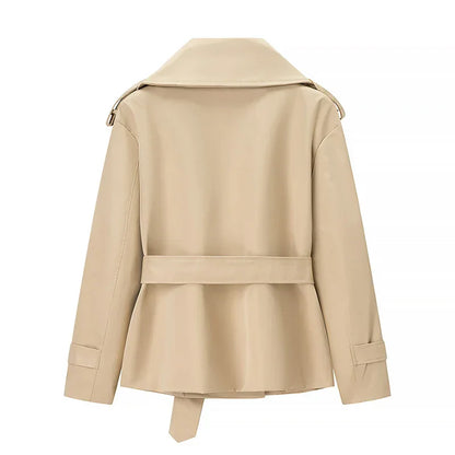 Spring Cropped Trench Coat The Nichole Collection