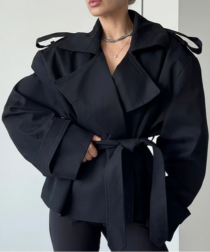 Spring Cropped Trench Coat The Nichole Collection