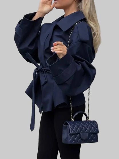 Spring Cropped Trench Coat The Nichole Collection