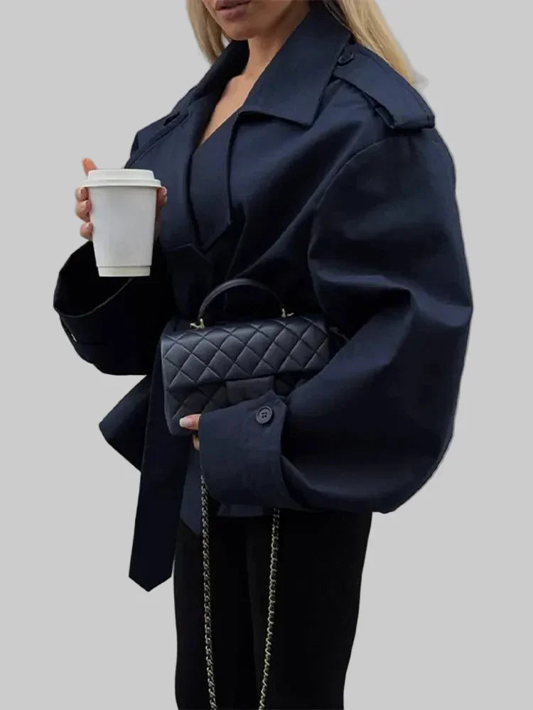 Spring Cropped Trench Coat The Nichole Collection