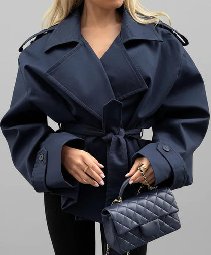 Spring Cropped Trench Coat The Nichole Collection
