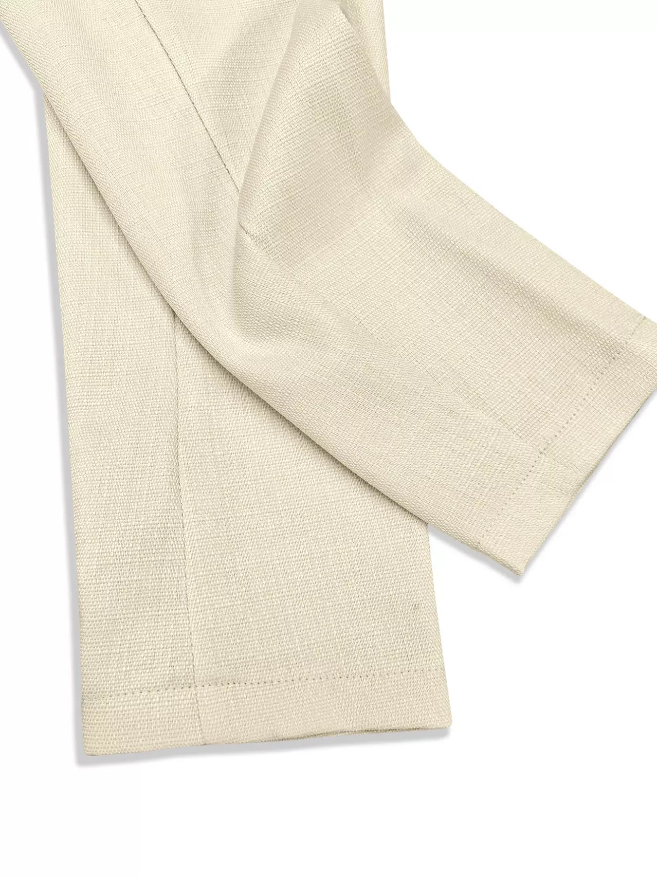 Square Neck Button-Down Fitted Blazer - Cream / S