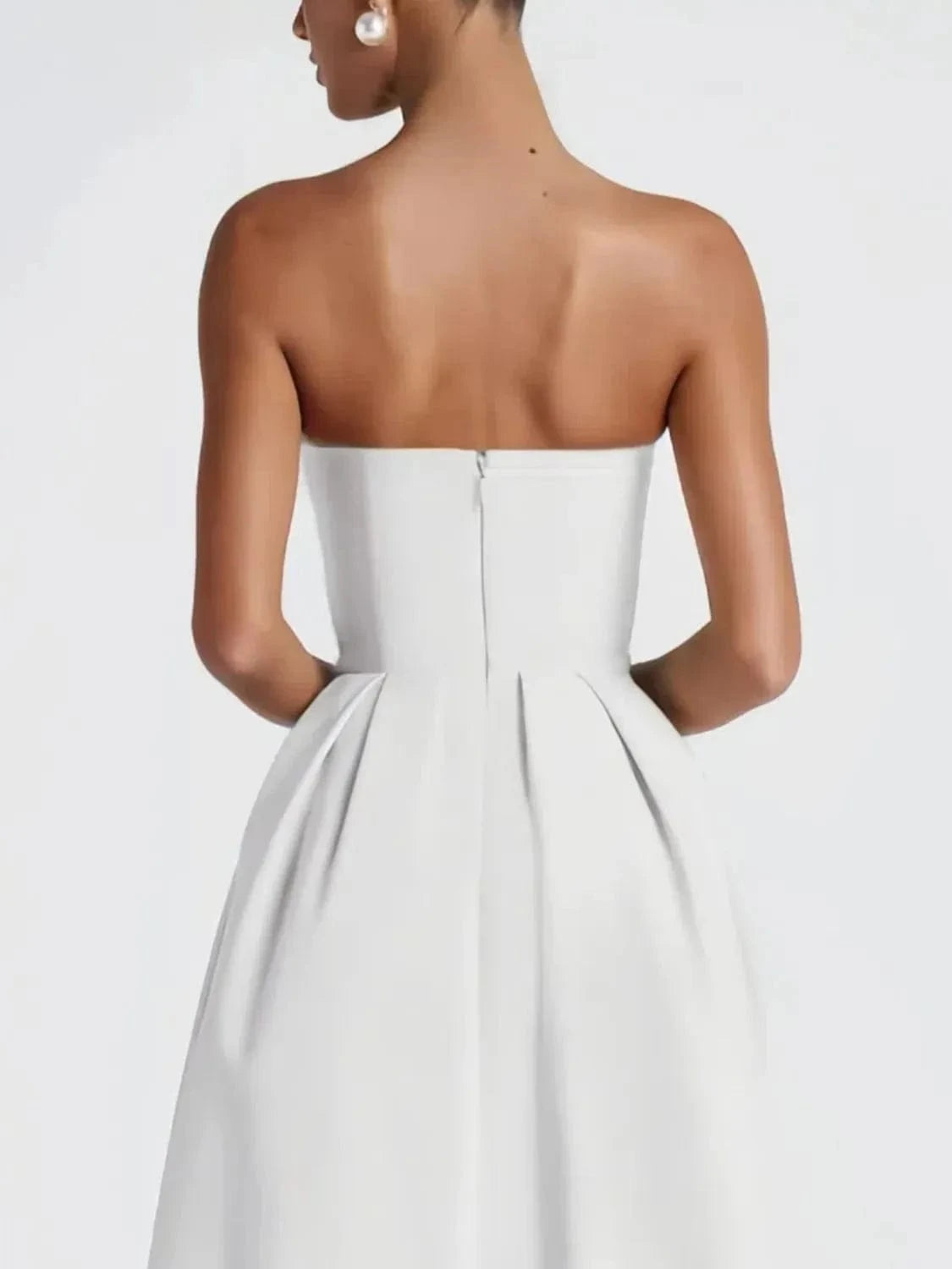 Strapless Midi Dress – Elegant Fit and Flare The Nichole Collection