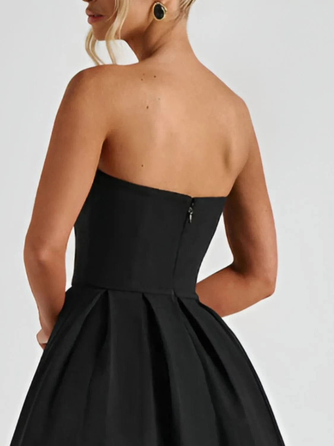 Strapless Midi Dress – Elegant Fit and Flare The Nichole Collection