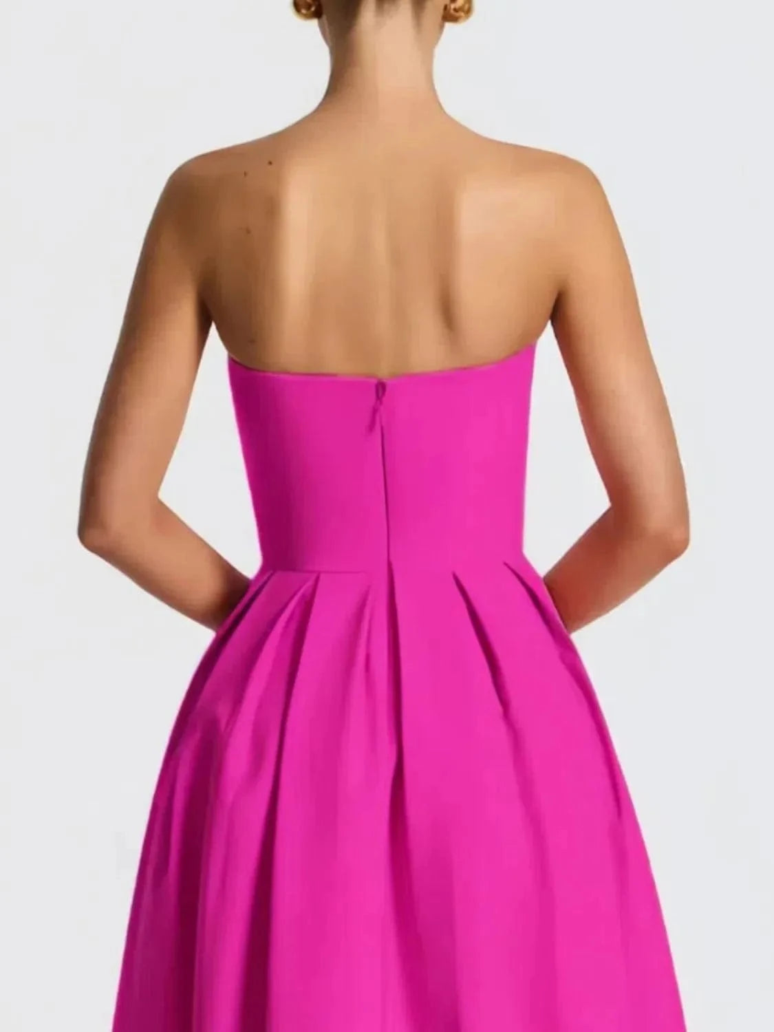 Strapless Midi Dress – Elegant Fit and Flare The Nichole Collection