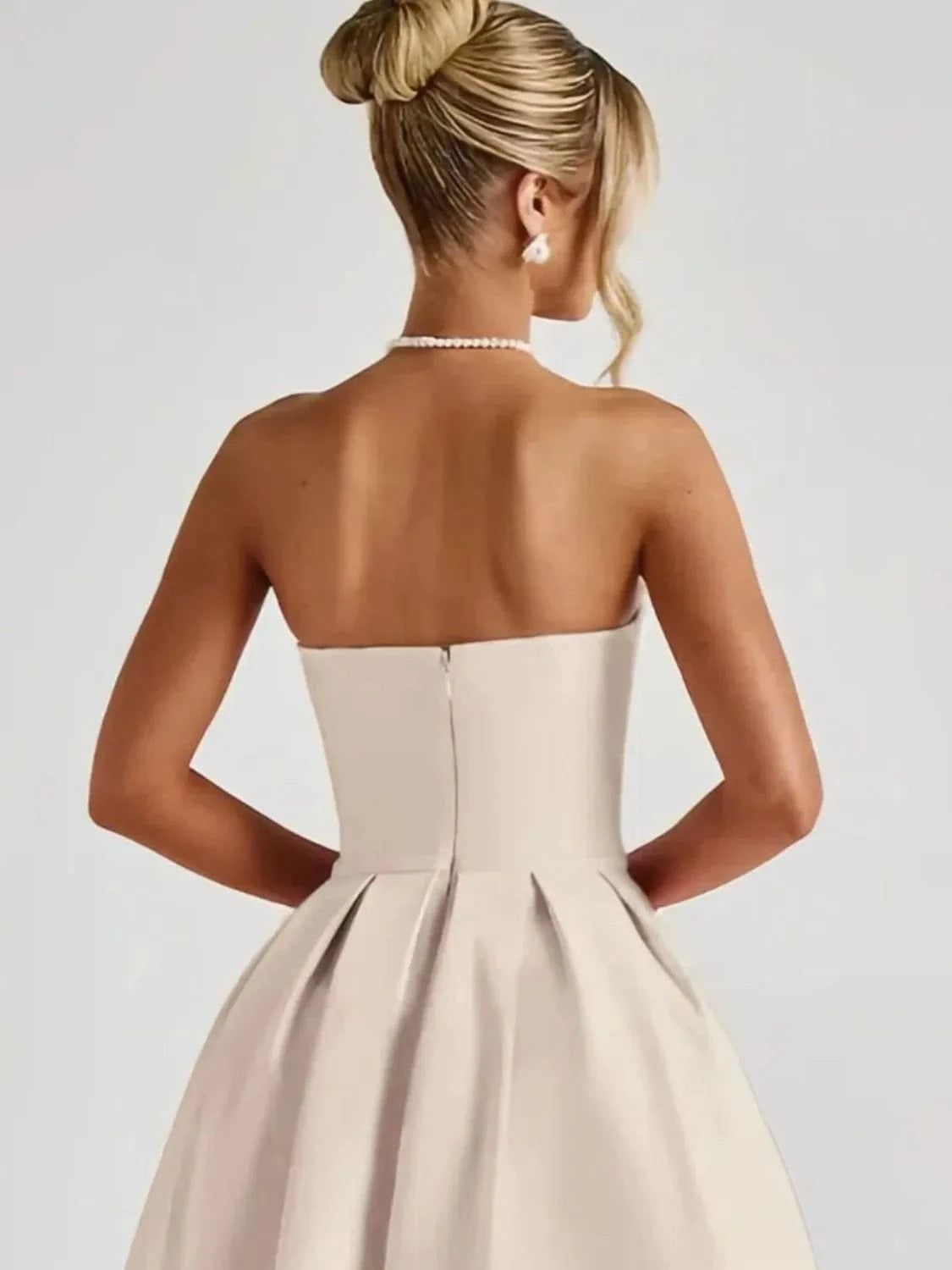 Strapless Midi Dress – Elegant Fit and Flare The Nichole Collection