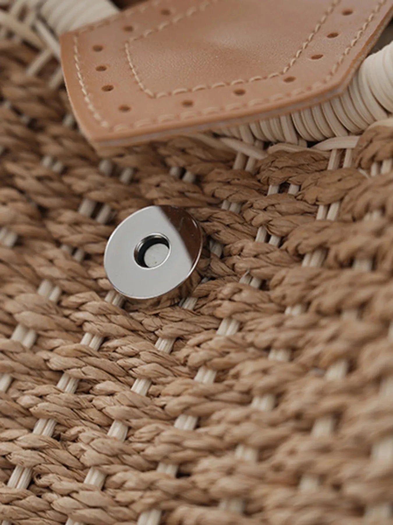 Straw Braided Round Handbag Handbags The Nichole Collection