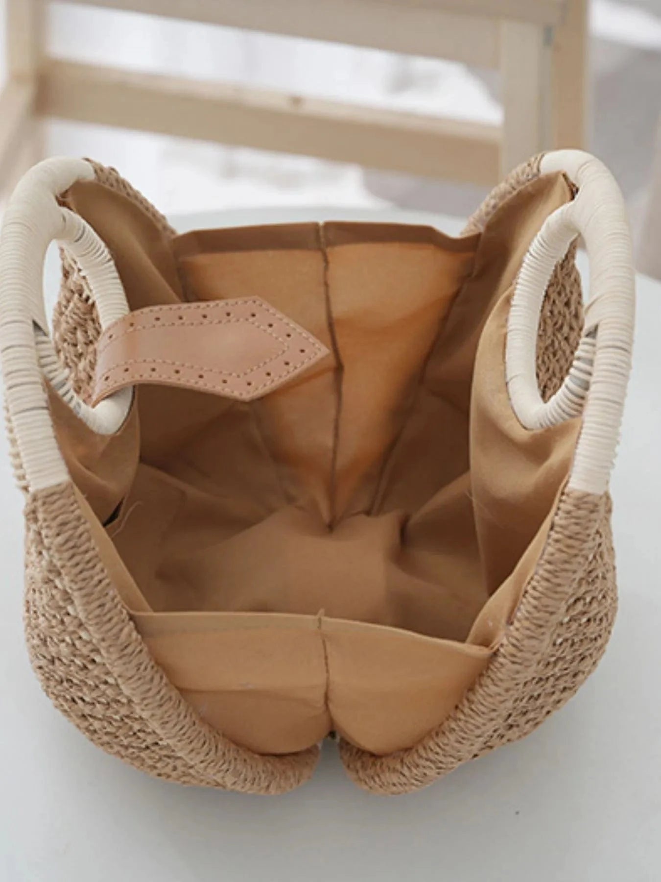Straw Braided Round Handbag Handbags The Nichole Collection