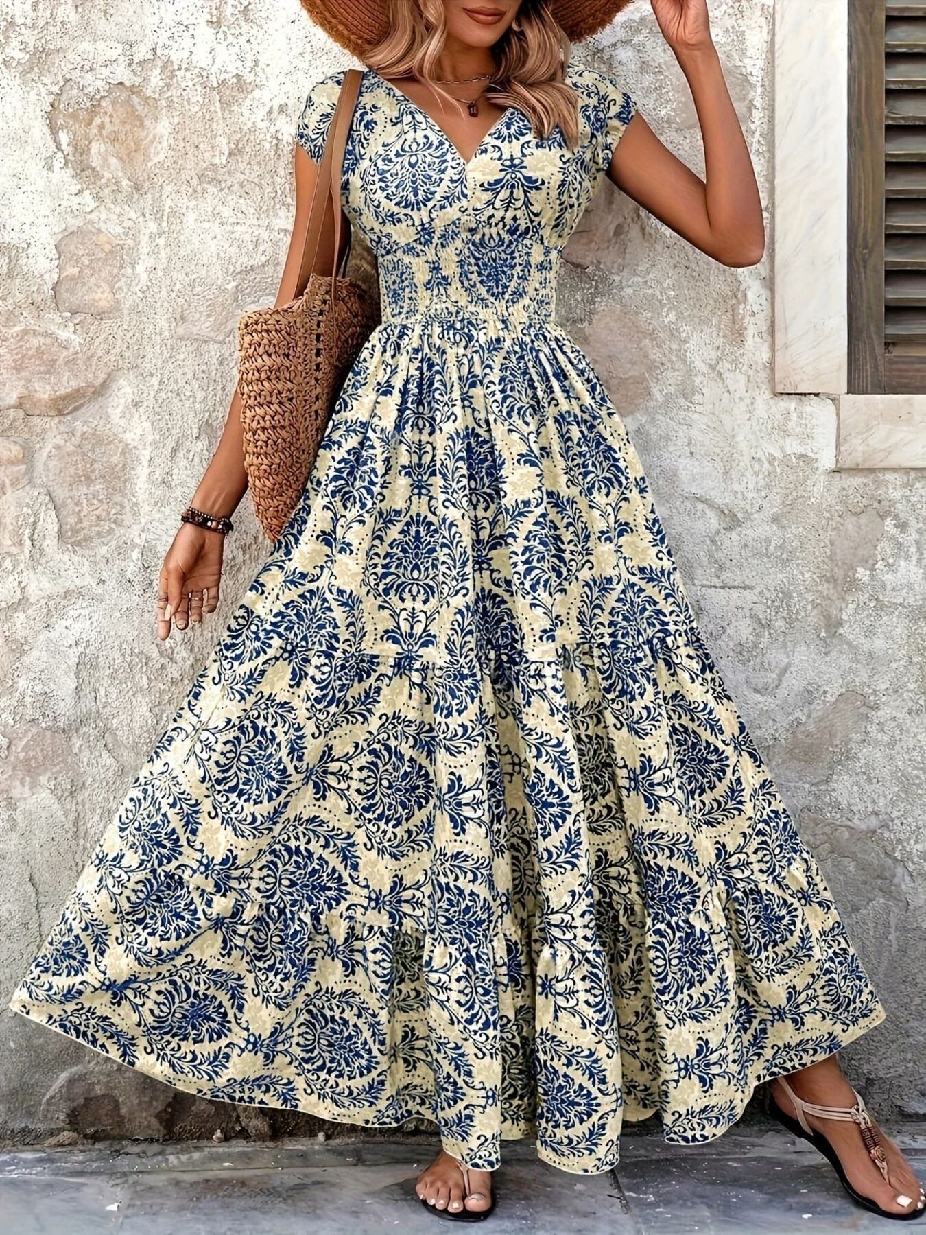 capped sleeve summer dress Girl's Cap Midi elegant long black dress Sleeve Type WIHOLL Spring Dresses for Women