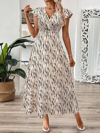 Surplice Cap Sleeve Midi Dress The Nichole Collection - Official Site
