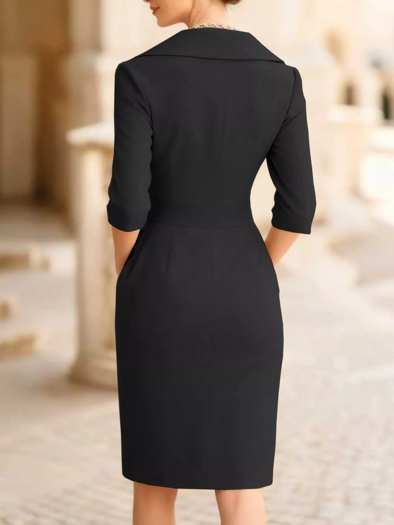 Surplice Long Sleeve Dress Dresses The Nichole Collection
