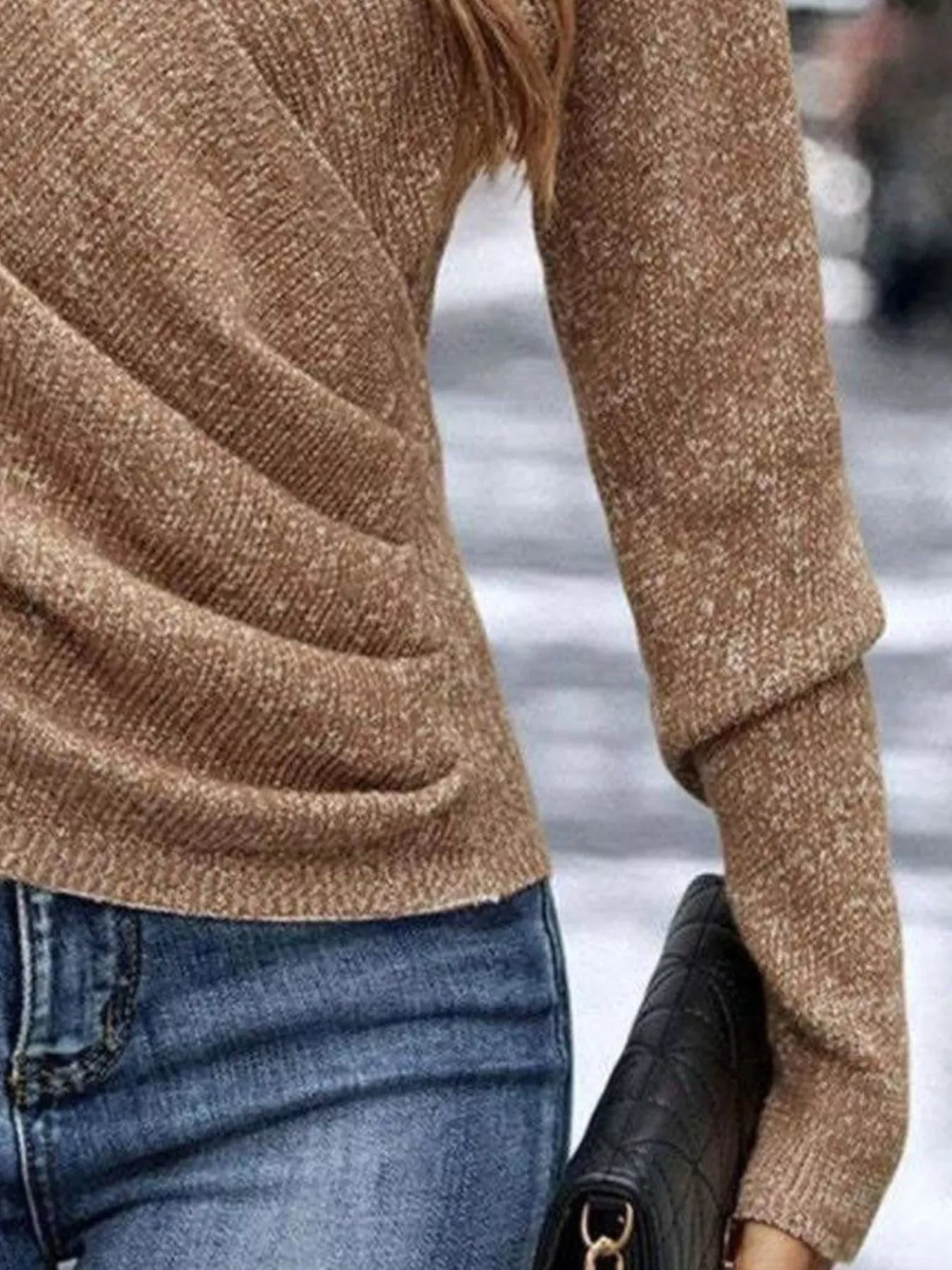 Surplice Long Sleeve Knit Top The Nichole Collection