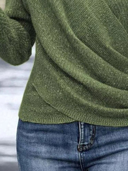 Surplice Long Sleeve Knit Top The Nichole Collection