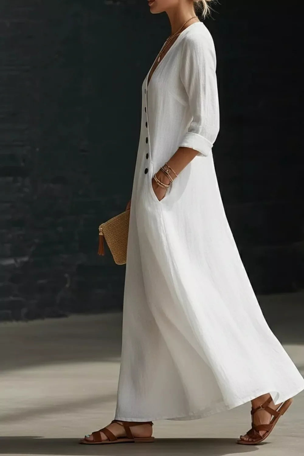 Surplice Long Sleeve Maxi Dress The Nichole Collection - Official Site