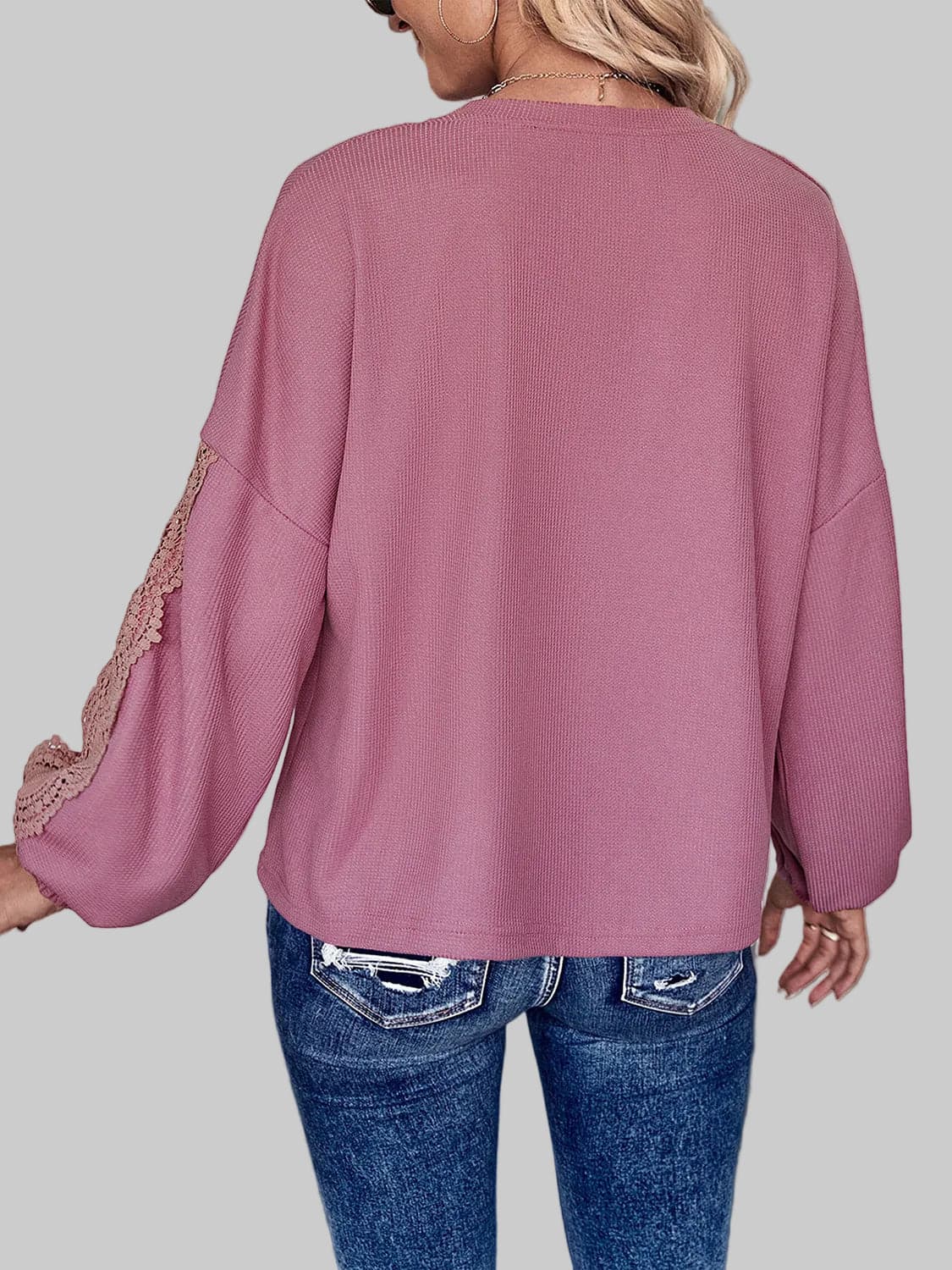 Sweetheart Lace Detail V-Neck Top The Nichole Collection - Official Site