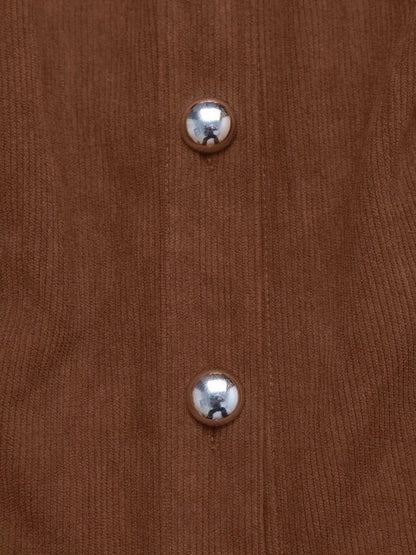 Tailored Button-Front Long Sleeve Dress Dresses The Nichole Collection