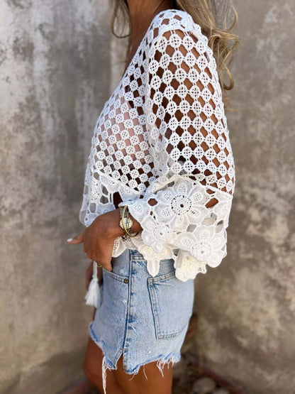 Tassel Crochet Knit Cover Up Crochet Tops The Nichole Collection - Official Site