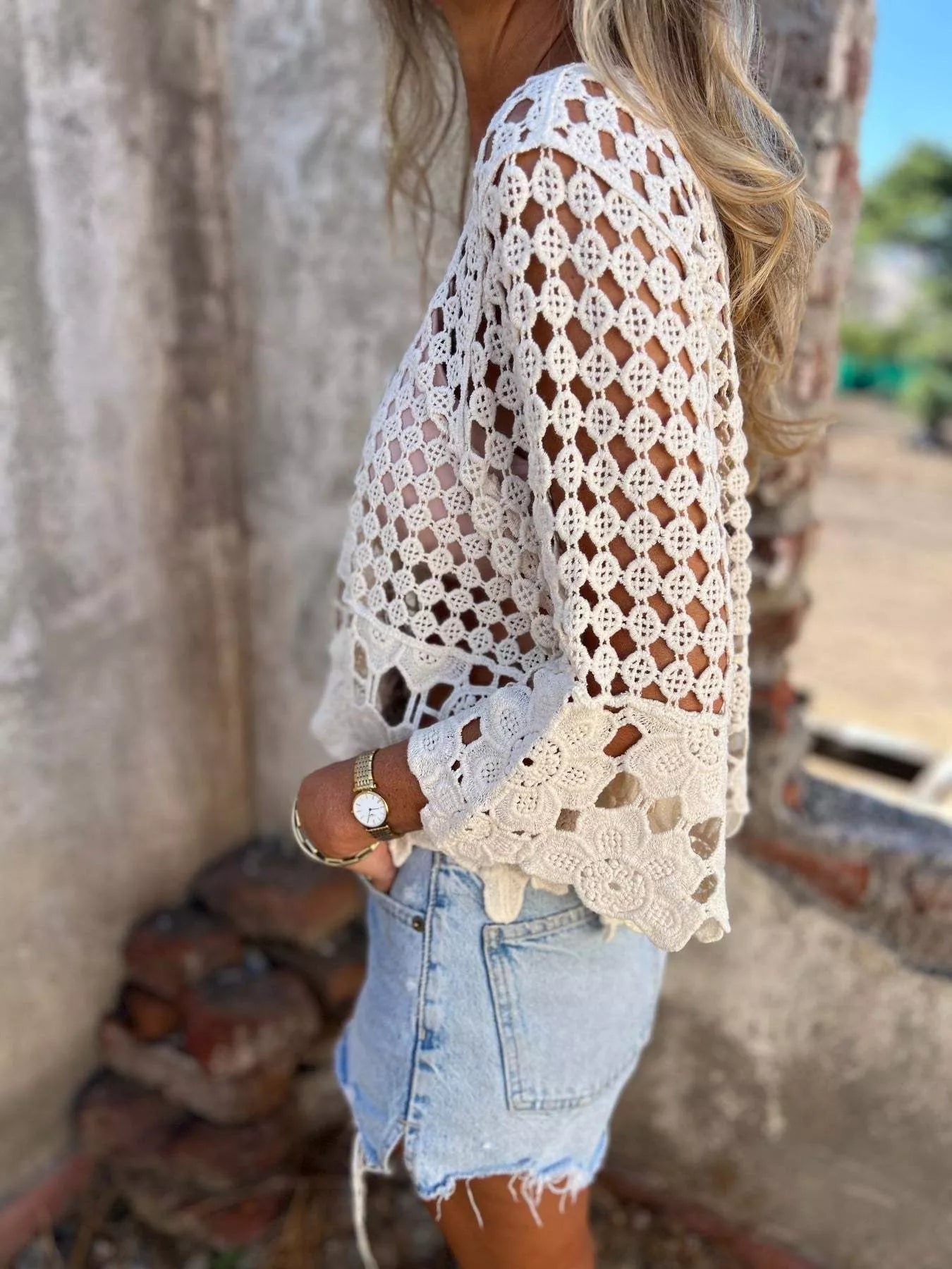 Tassel Crochet Knit Cover Up Crochet Tops The Nichole Collection - Official Site