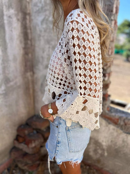 Tassel Crochet Knit Cover Up Crochet Tops The Nichole Collection - Official Site