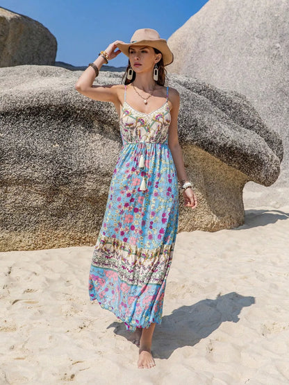 Tassel Floral Print Cami Dress Maxi Dresses The Nichole Collection - Official Site