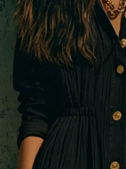Textured Button Down Long Sleeve Maxi Dress The Nichole Collection - Official Site