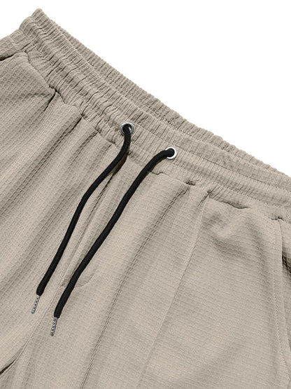 Textured Drawstring Casual Pants | The Nichole Collection